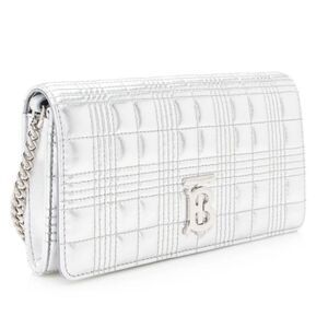 Burberry Metallic Quilted Lambskin TB Lola Wallet on Chain (SHF-22393)